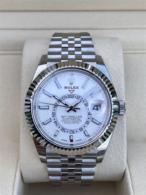 rolex sky-dweller white dial jubilee|rolex sky dweller release date.